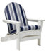 Stripe Casco Bay Adirondack Chair Seat and Back Cushion