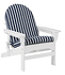Stripe Casco Bay Adirondack Chair Seat and Back Cushion