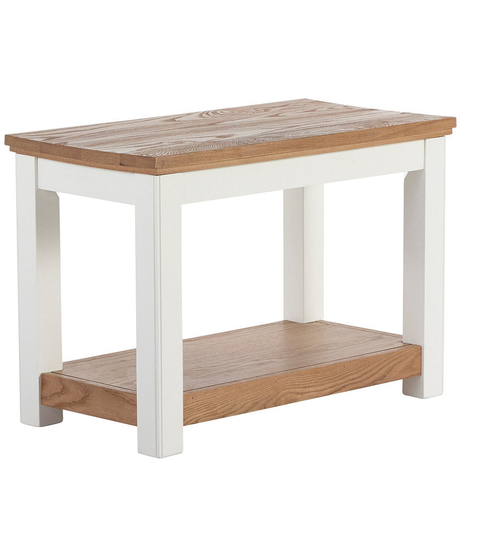 Painted Farmhouse Bench Wood Top