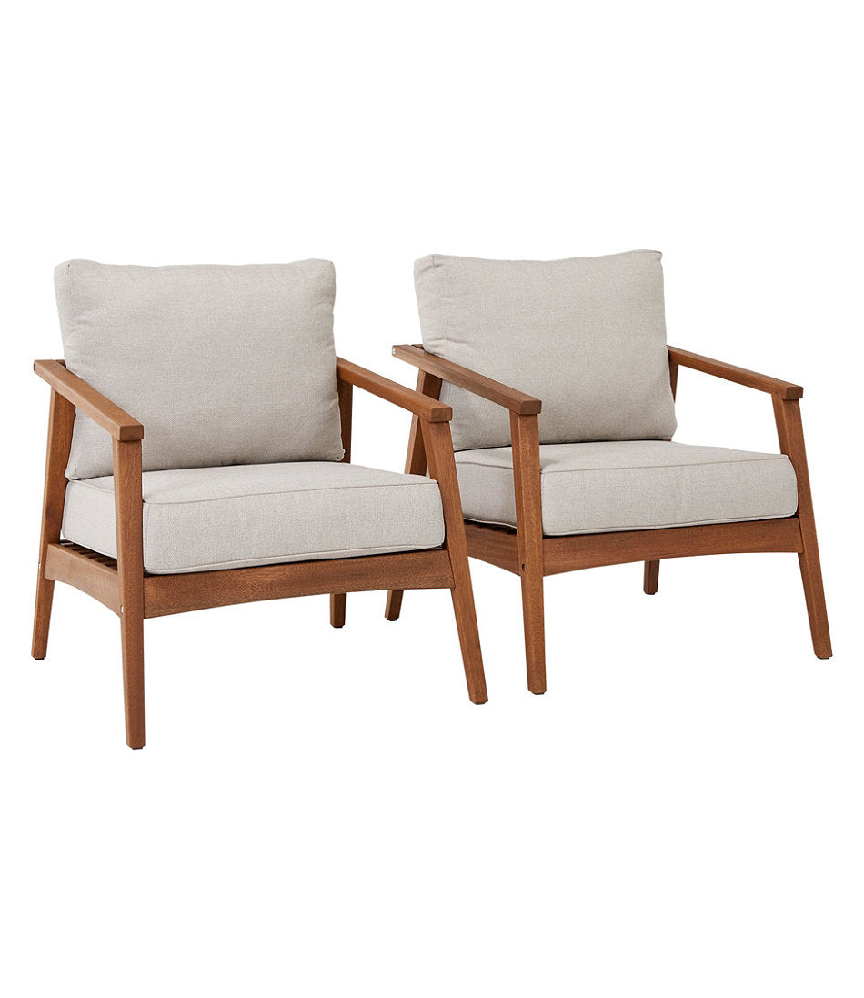 Set of Two Eucalyptus Patio Chair