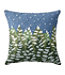 Indoor/Outdoor Hooked Pillow Frosted Trees