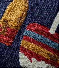 Buoys Indoor/Outdoor Hooked Pillow