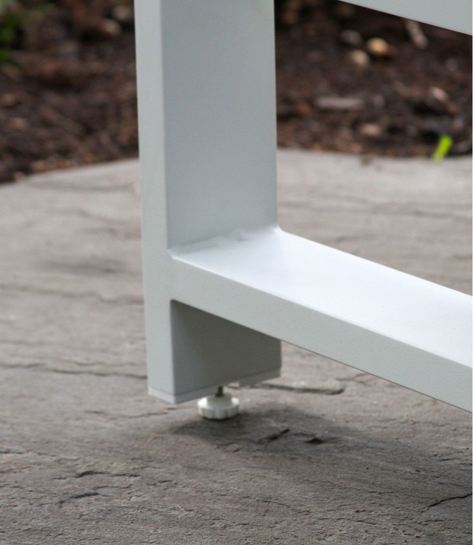 Set of Two White Aluminum Deep Seating Armchair with Blue Cushions