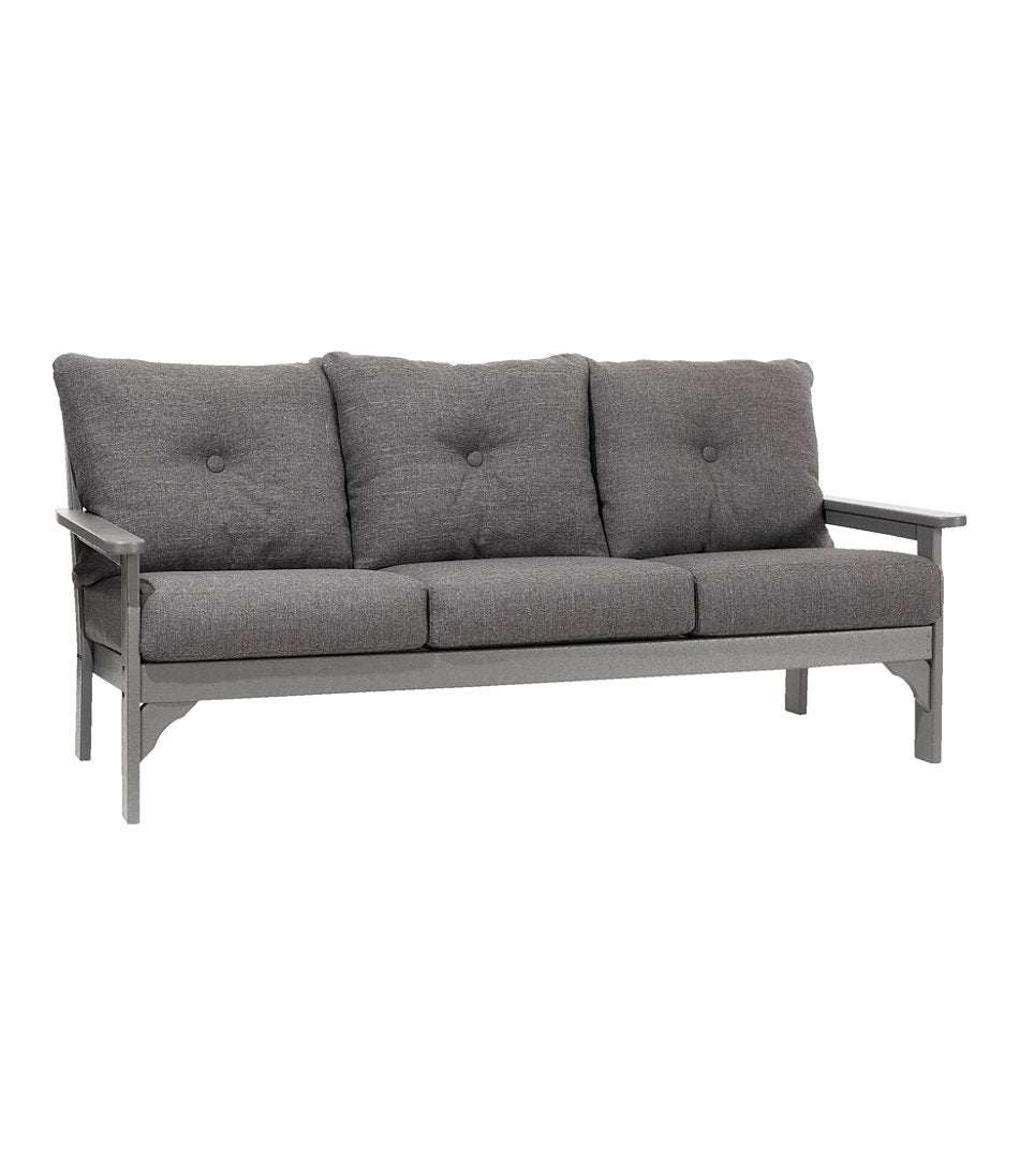 All-Weather Patio Sofa with Textured Cushion Slate Gray