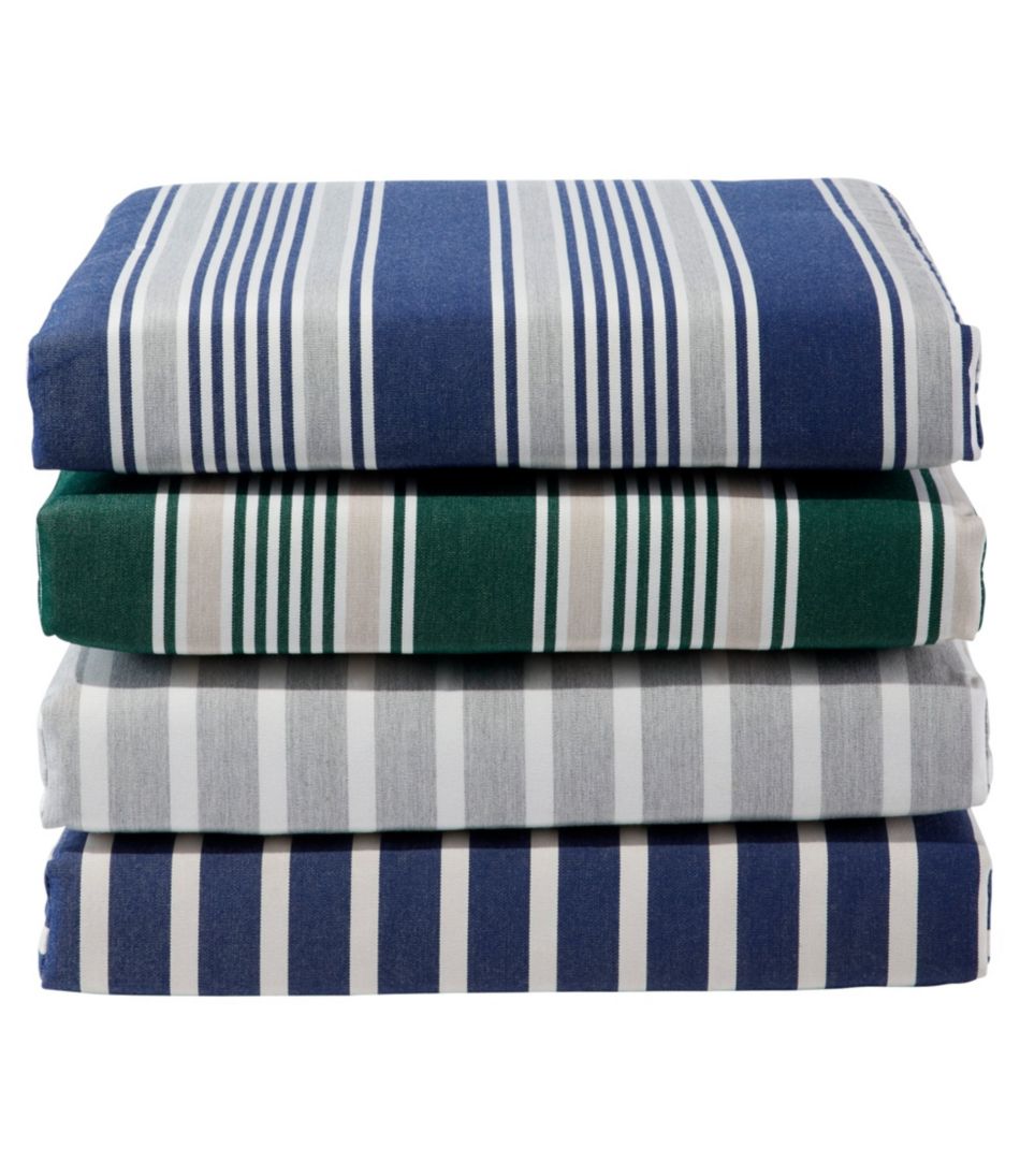 Casco Bay Cushion for All-Weather Armless/Folding Chair Stripe