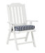 Casco Bay Cushion for All-Weather Armless/Folding Chair Stripe