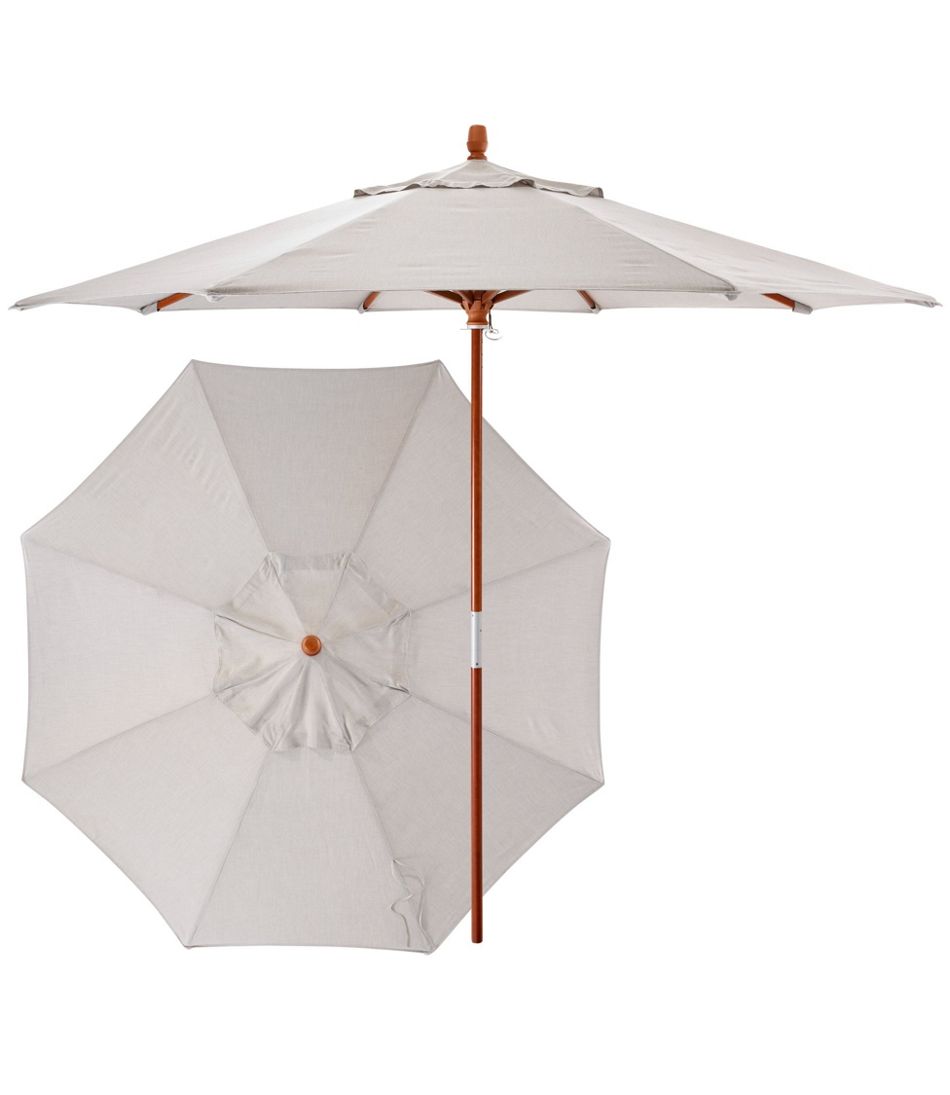 Wood Sunbrella Market Umbrella