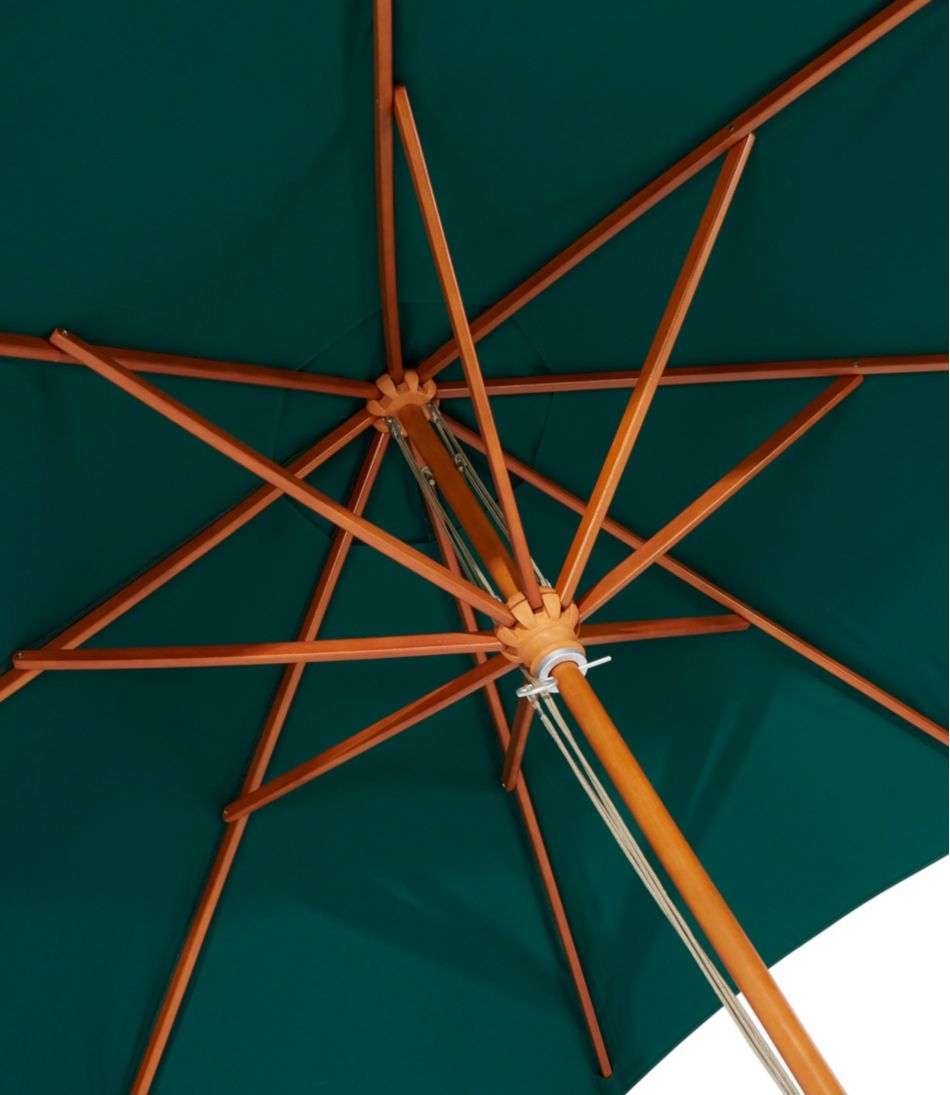 Wood Sunbrella Market Umbrella
