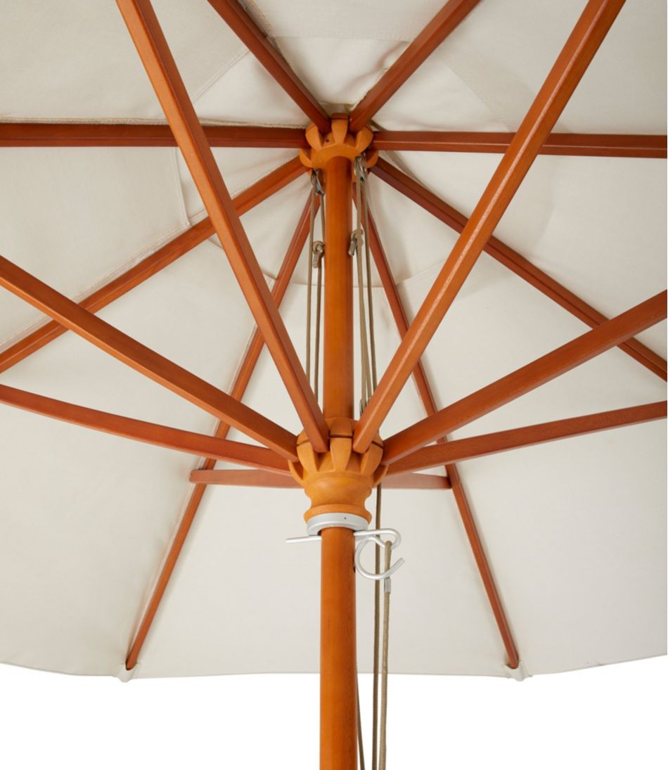 Wood Sunbrella Market Umbrella
