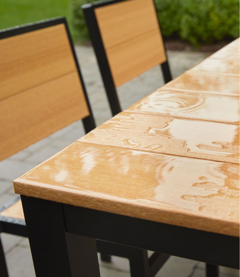 Black Aluminum/Recycled Poly Lumber Farmhouse Dining Set