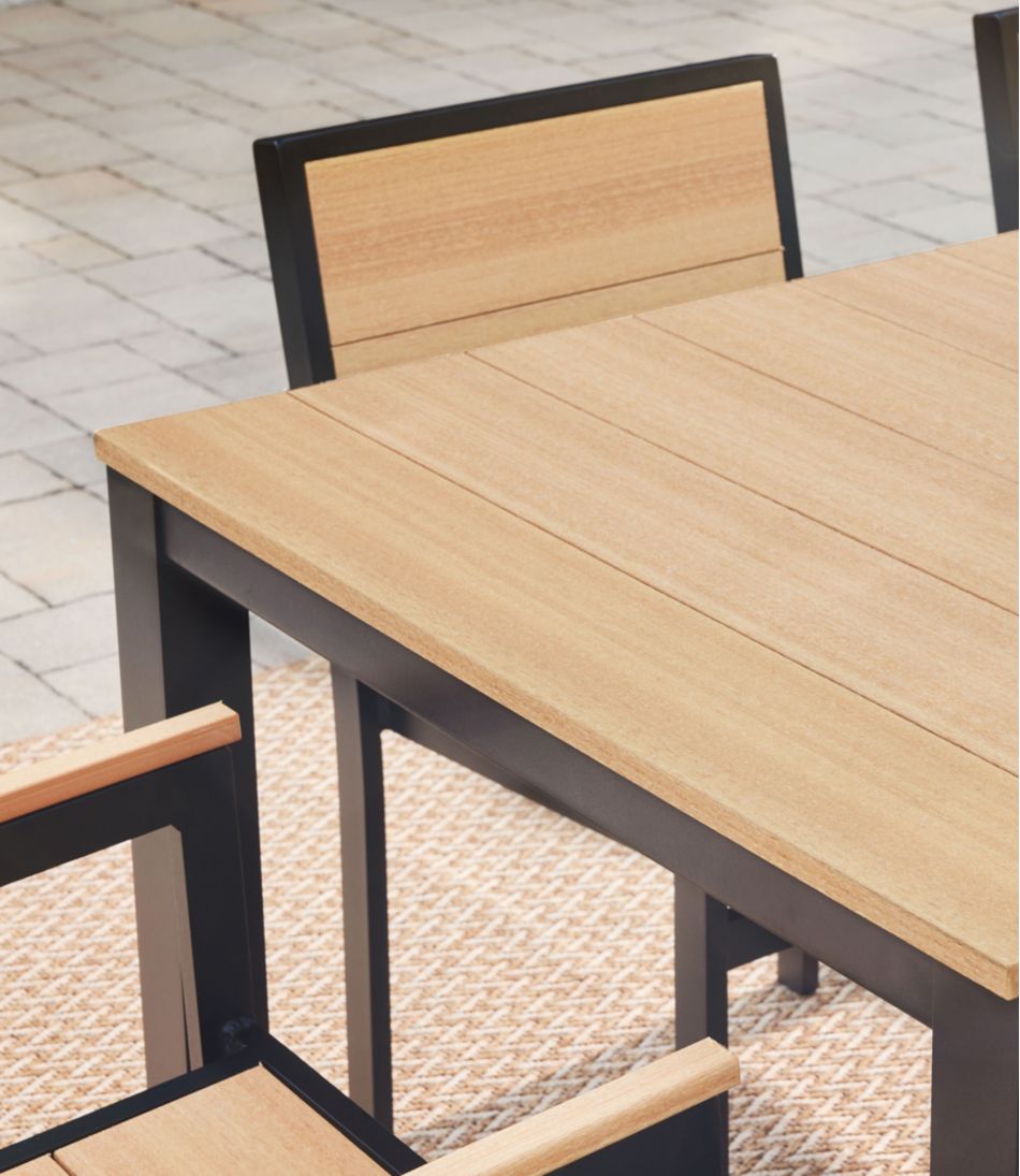 Black Aluminum/Recycled Poly Lumber Farmhouse Dining Set