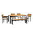 Black Aluminum/Recycled Poly Lumber Farmhouse Dining Set