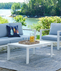 White Aluminum Deep Seating Coffee Table