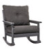 All-Weather Patio Rocker with Textured Cushion Slate Gray