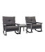 All-Weather Patio Rocker Set with Side Table Slate Gray
