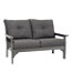 Slate Gray All-Weather Patio Loveseat with Textured Cushion