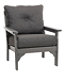 Slate Gray All-Weather Patio Chair with Textured Cushion