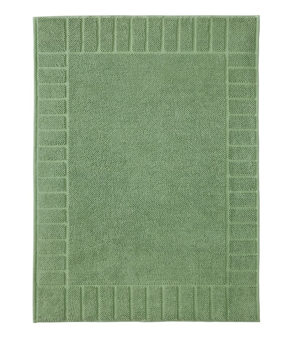 Organic Cotton Textured Bordered Bath Mat