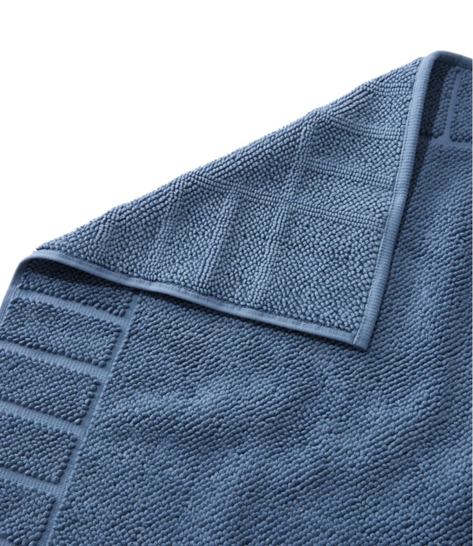 Organic Cotton Textured Bordered Bath Mat