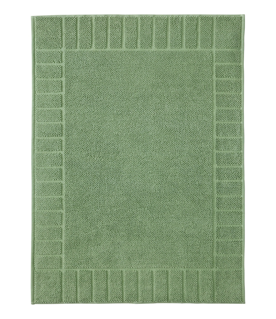 Organic Cotton Textured Bordered Bath Mat