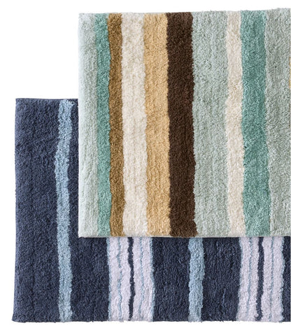Premium Cotton Bath Mat, Multistripe