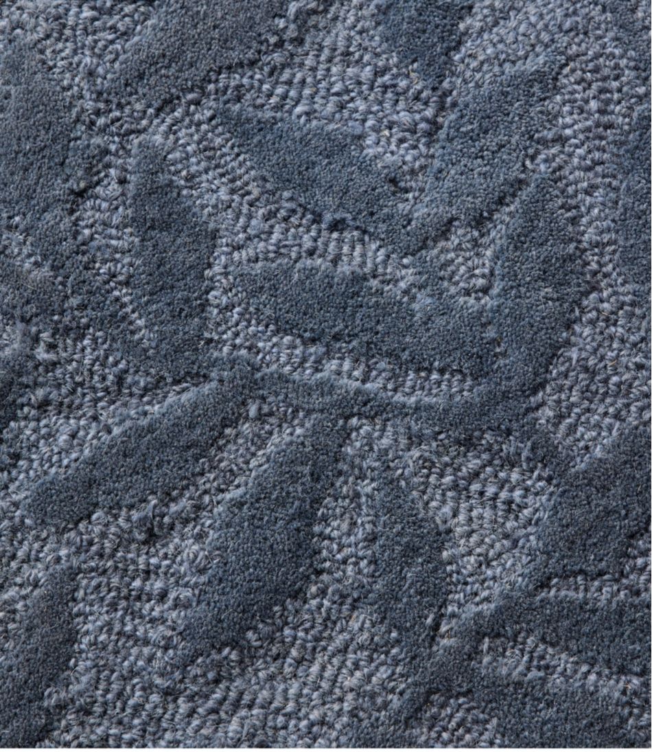 Crescent Leaf Wool Hearth Rug