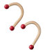 Set of Two Wooden Stocking Hangers