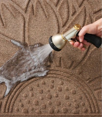 Everyspace Recycled Waterhog Doormat, Half Round, Sunflower