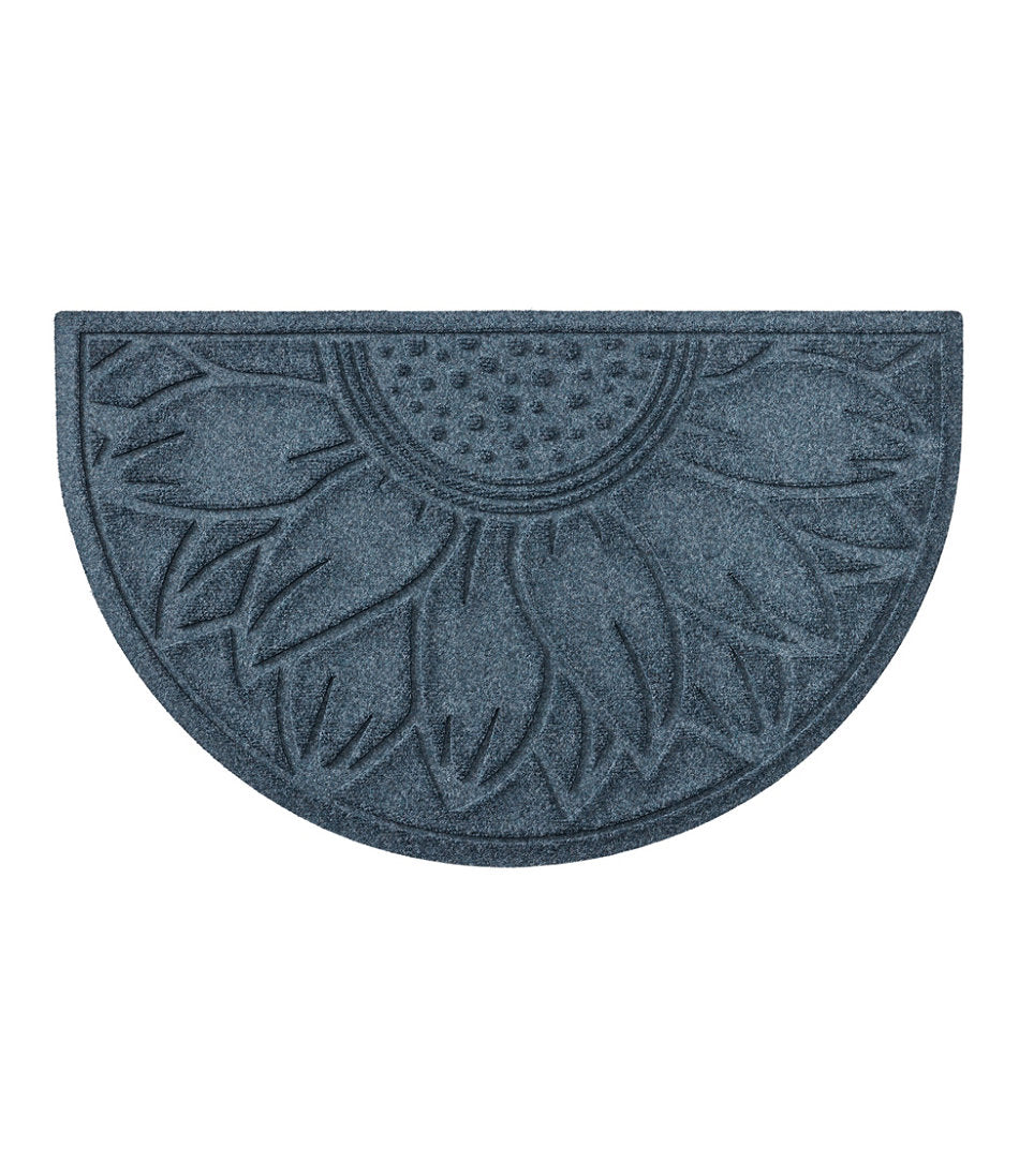 Everyspace Recycled Waterhog Doormat Sunflower Half Round