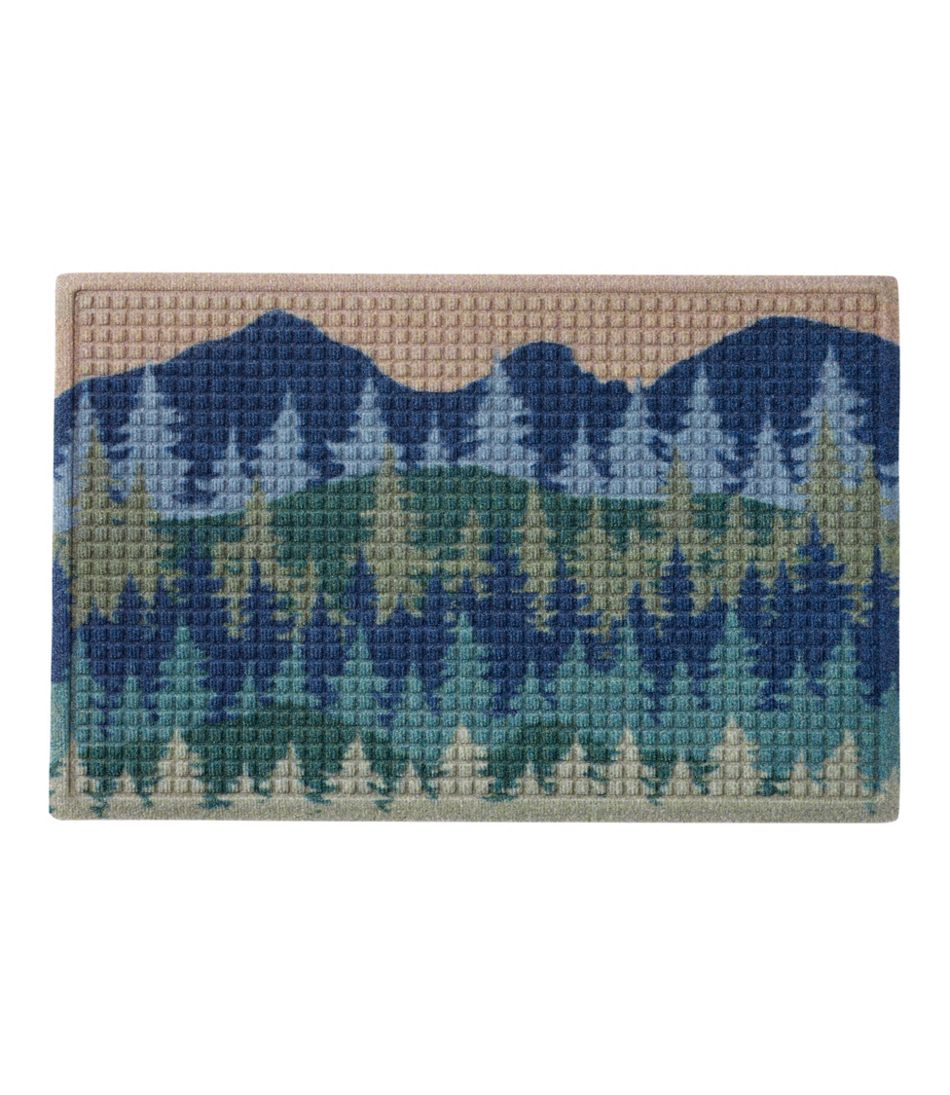 Printed Recycled Waterhog Doormat Pine Trees