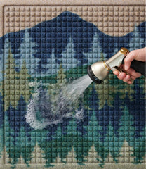 Printed Recycled Waterhog Doormat Pine Trees