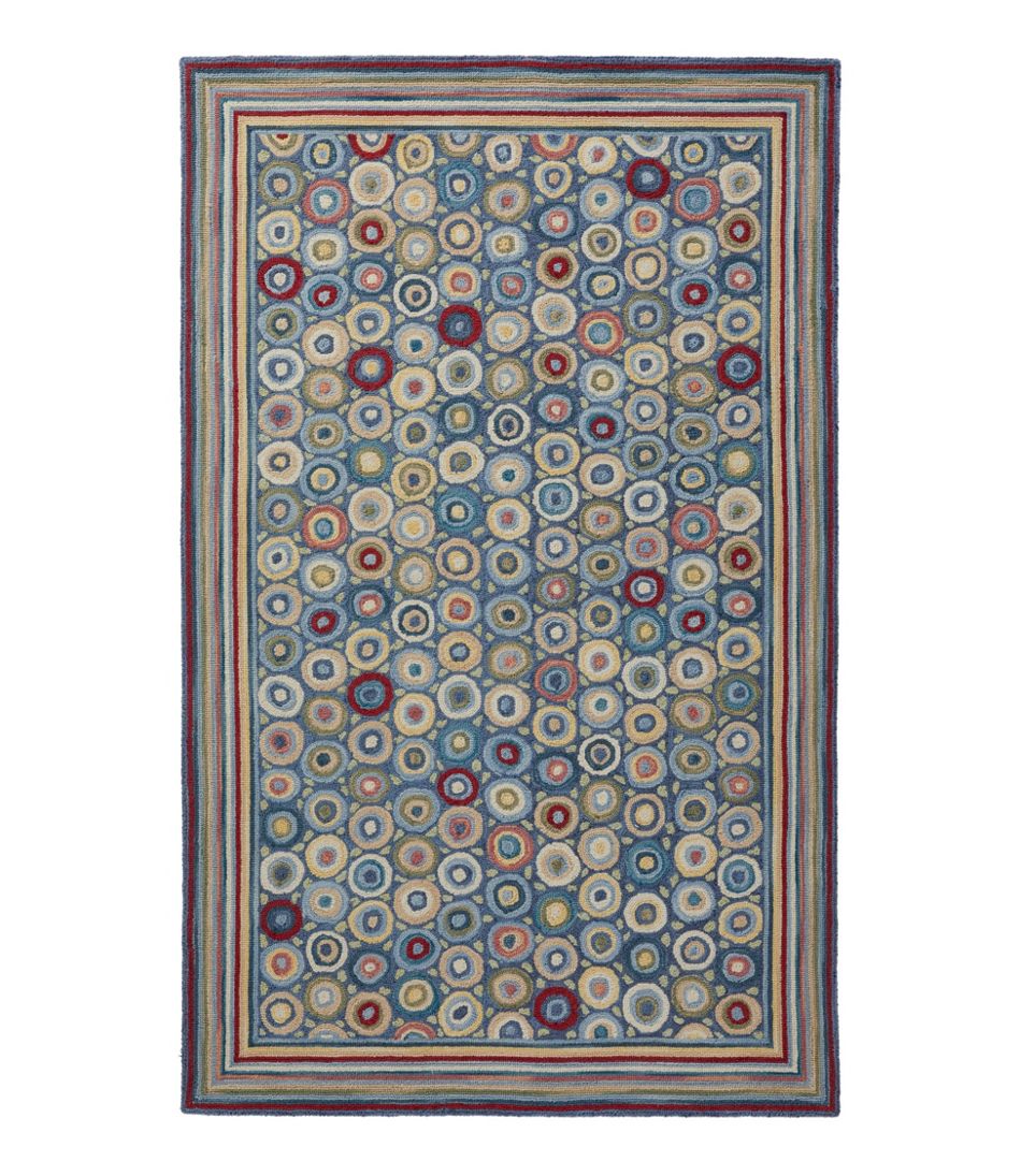 Coins Bean's Wool Hooked Rug