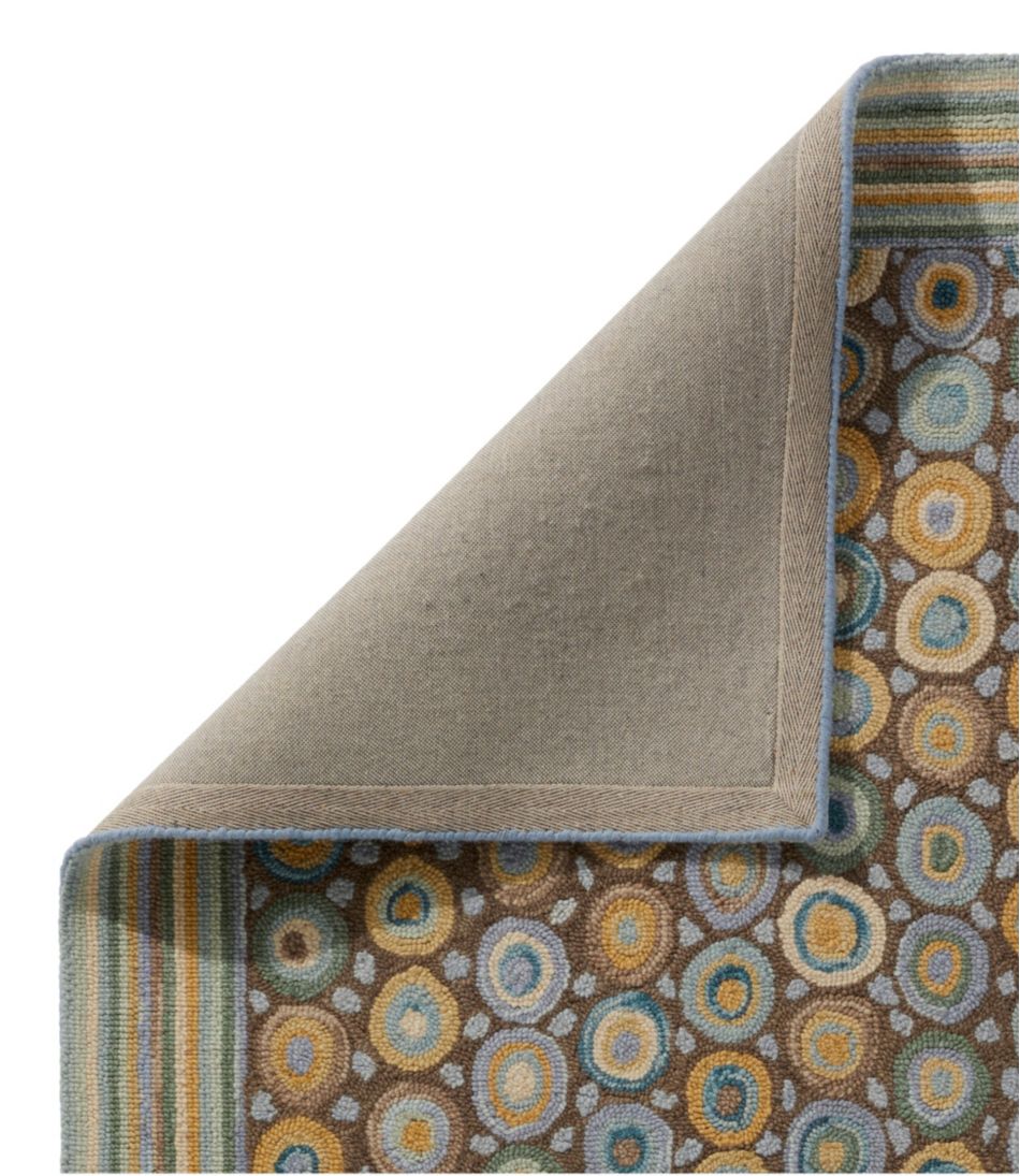 Coins Bean's Wool Hooked Rug