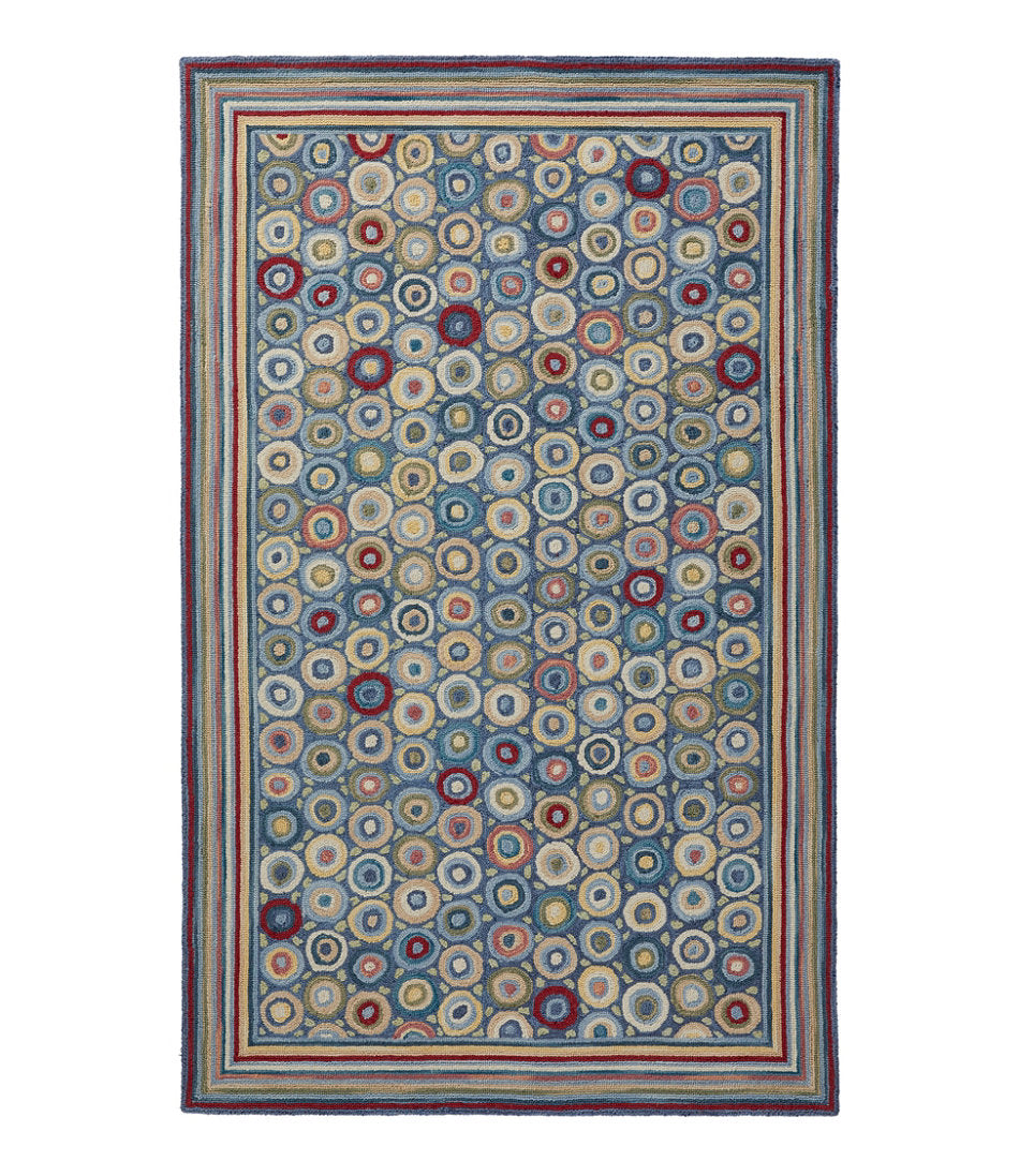 Coins Bean's Wool Hooked Rug