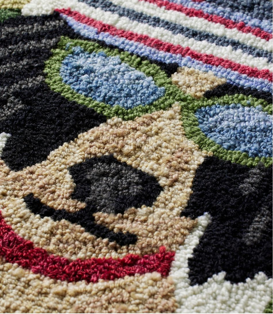 Dogs Skiing Indoor/Outdoor Vacationland Rug