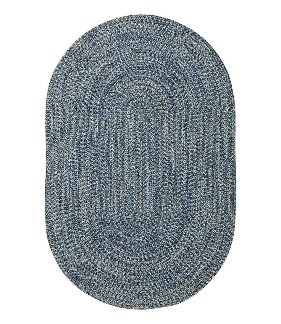 Concentric Pattern Oval All-Weather Braided Rug