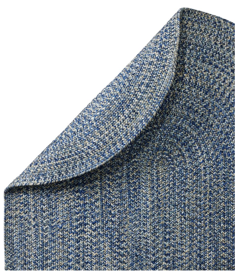 Concentric Pattern Oval All-Weather Braided Rug