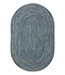 Concentric Pattern Oval All-Weather Braided Rug