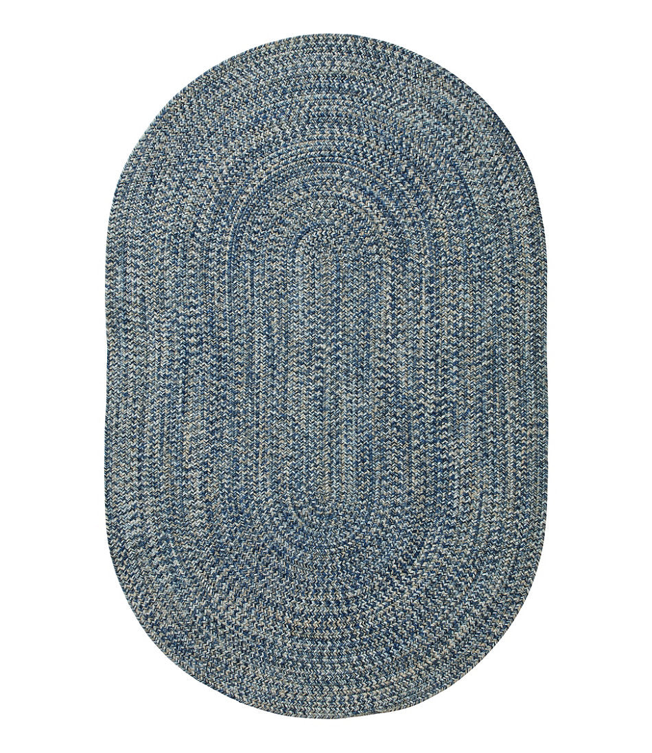 All-Weather Braided Rug Concentric Pattern Oval