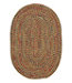 Concentric Pattern Oval All-Weather Braided Rug