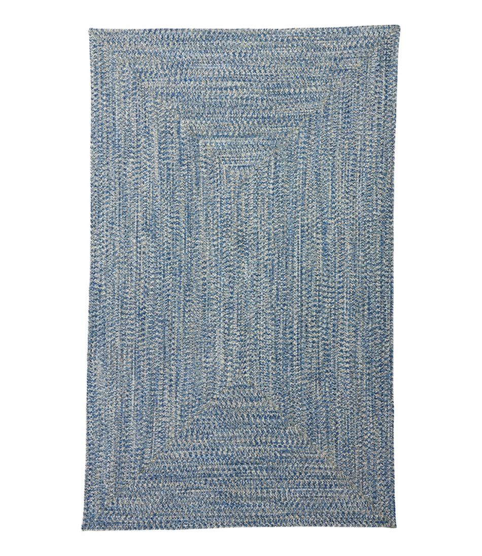 Concentric Pattern Rectangular All-Weather Braided Rug