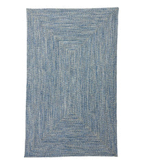 Concentric Pattern Rectangular All-Weather Braided Rug