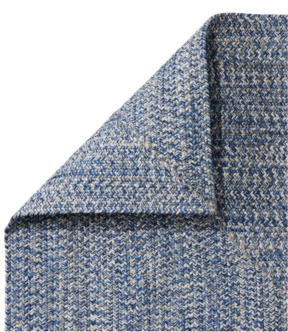 Concentric Pattern Rectangular All-Weather Braided Rug