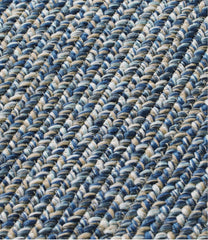 Concentric Pattern Rectangular All-Weather Braided Rug