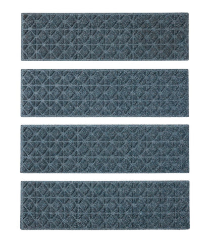 Everyspace Recycled Waterhog Mat, Stair Treads, Set of Four, Tiles