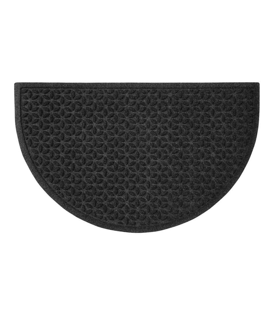 Half Round Heavyweight Recycled Waterhog Doormat Blooming Circles