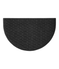 Half Round Heavyweight Recycled Waterhog Doormat Blooming Circles