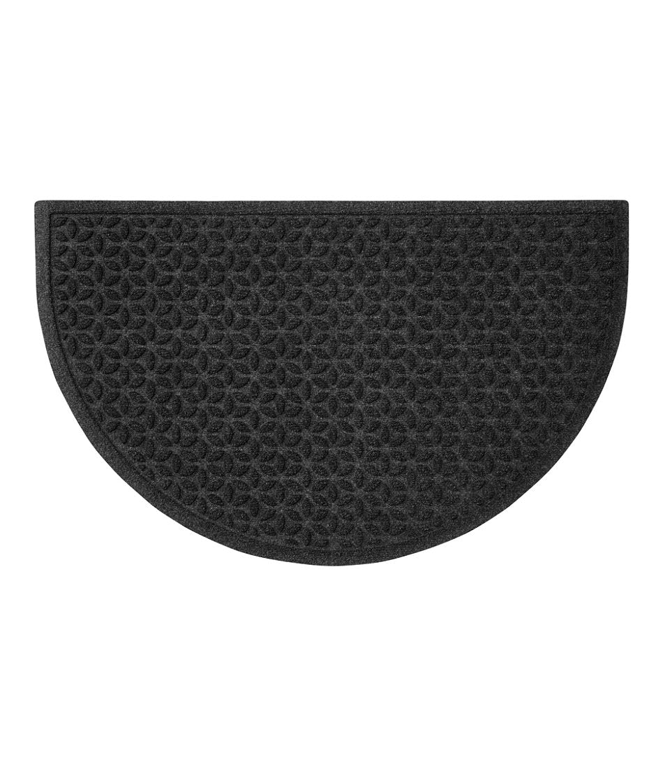 Half Round Heavyweight Recycled Waterhog Doormat Blooming Circles