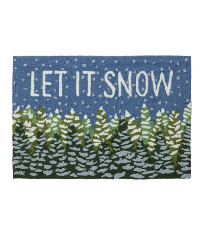 Indoor/Outdoor Vacationland Rug, Frosted Trees