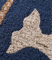 Wool Hooked Novelty Rug Whale